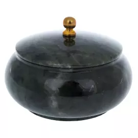 Шкатулка из нефрита круглая