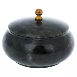 Шкатулка из нефрита круглая