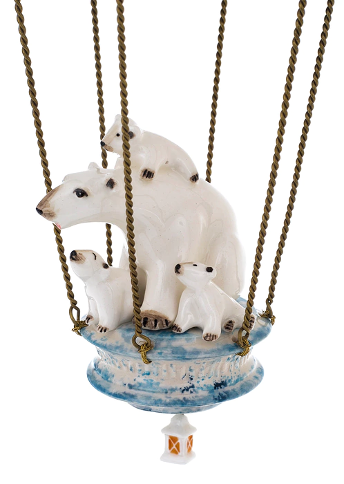 Balloon made of porcelain "Polar bears"