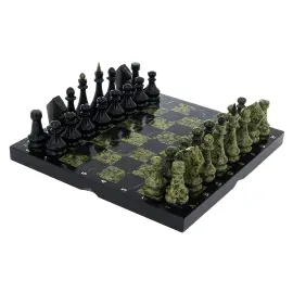 Шахматы из змеевика "Каменный век" средние Шахматы из змеевика "Каменный век" средние