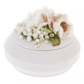 Шкатулка "Надежда" с пионом и ландышем, в подарочной коробке