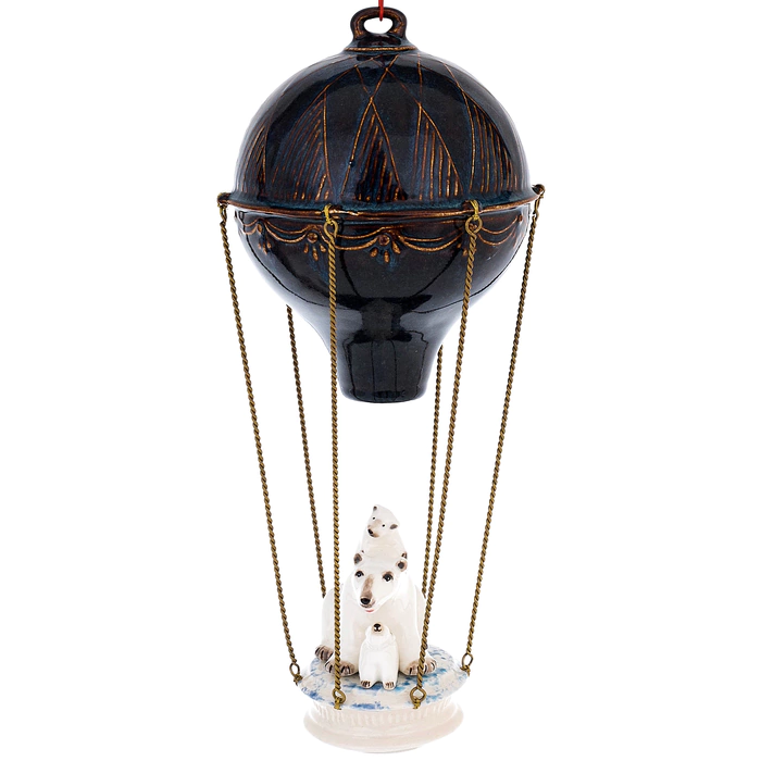 Balloon made of porcelain "Bears" blue