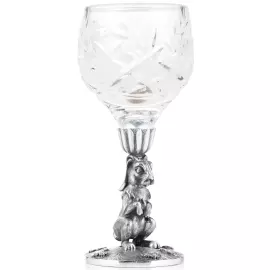 Рюмка "Зайка" с серебром