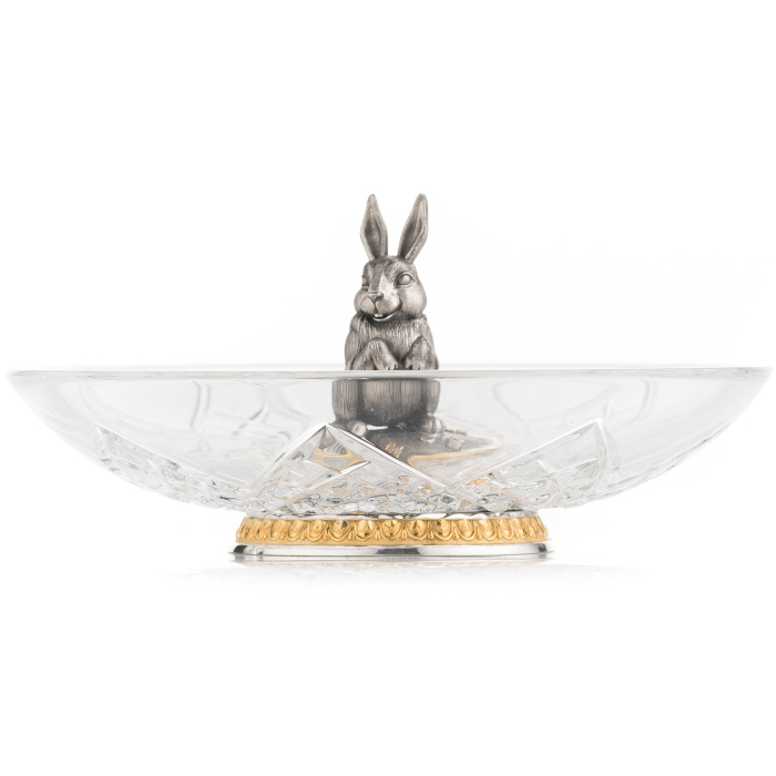 Dessert plate "Bunny" with silver