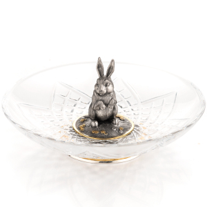 Dessert plate "Bunny" with silver
