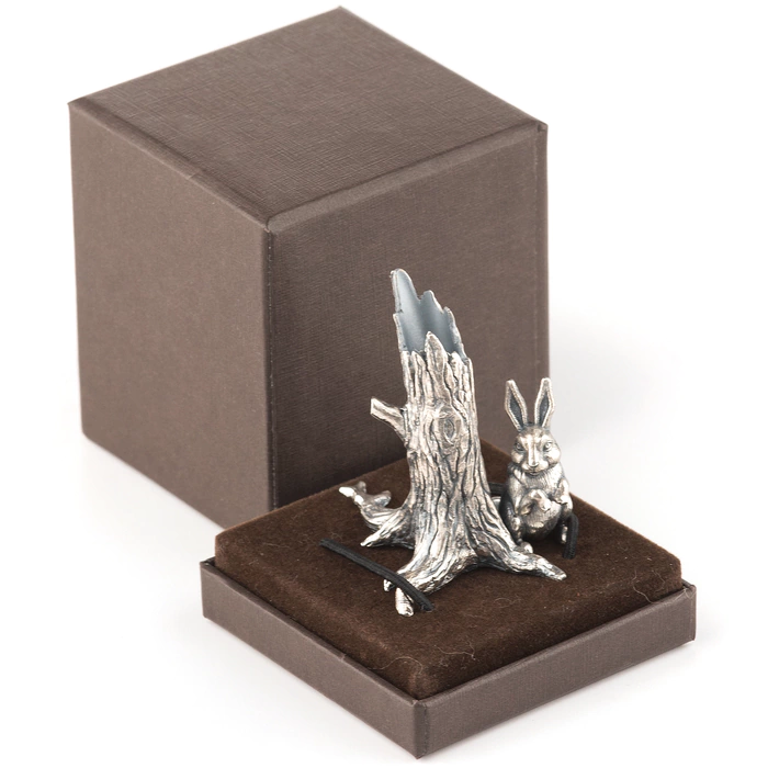 Stand for the handle "Bunny" made of silver