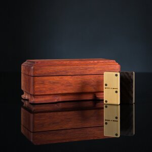 Dominoes made of paducah, wenge and ironwood