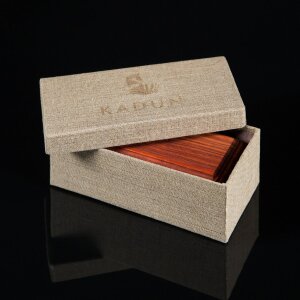 Dominoes made of paducah, wenge and ironwood