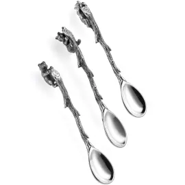 Набор серебряных кофейных ложек "Три медведя" 3 шт.