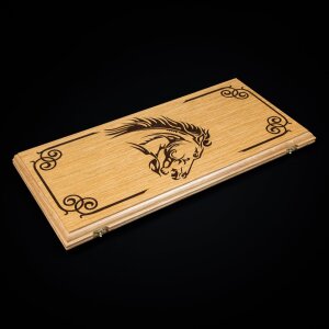 Backgammon made of oak "Mustang" light body