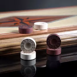 Нарды  из полевого дуба "Фэнтези" темный корпус