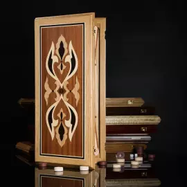 Нарды из дуба "Саламандра" светлый корпус