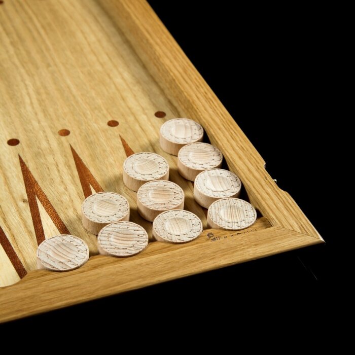Backgammon made of oak "Salamander" light body