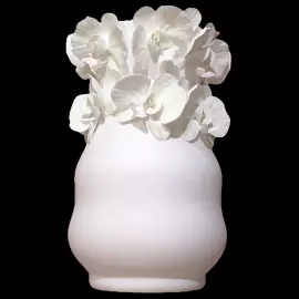 Porcelain vase with orchids