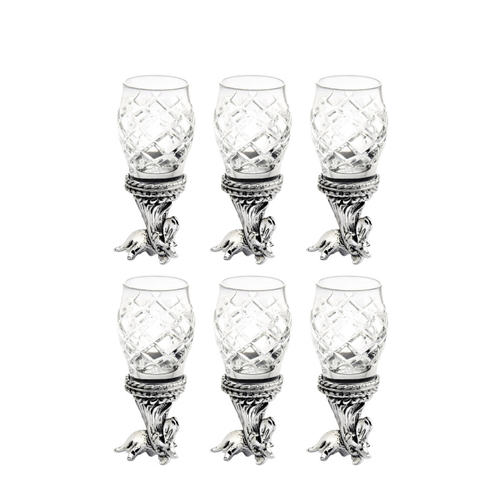 Set for vodka "Rooster - 2017" for 6 people