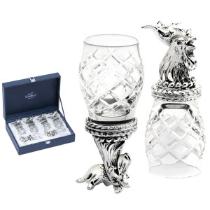 Set for vodka "Rooster - 2017" for 6 people