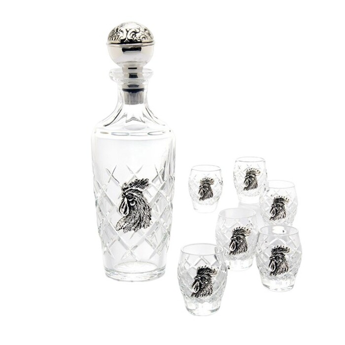 A set for vodka "Rooster" for 6 people