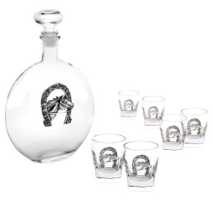 Vodka set "Horse with a horseshoe" for 6 people