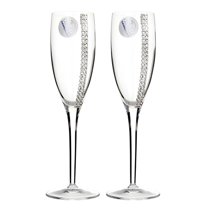 A set of champagne glasses for 2 persons