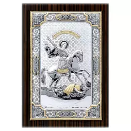 Декоративное панно "Георгий Победоносец" с позолотой