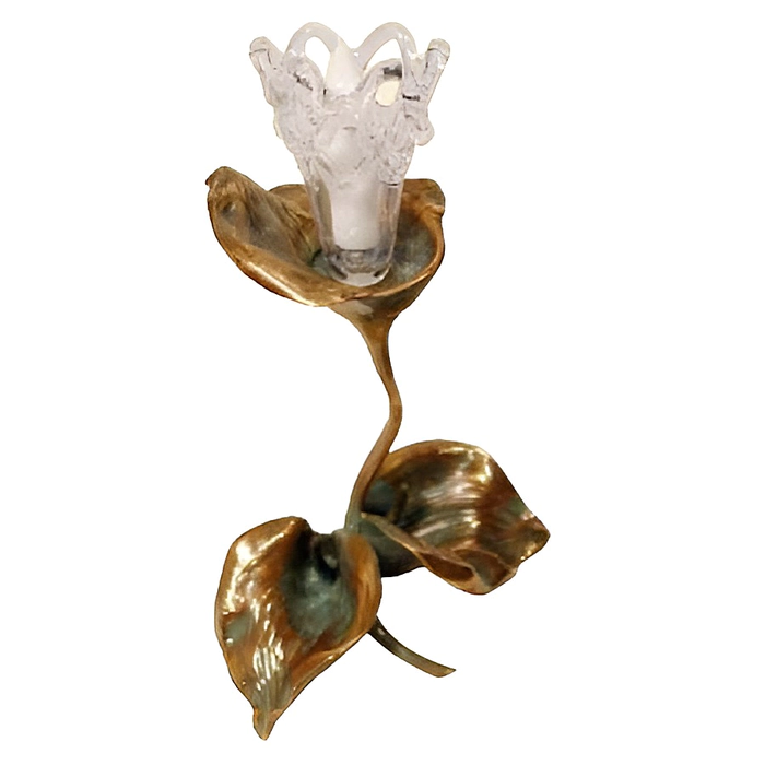 Crystal and bronze candle holder "Julia"