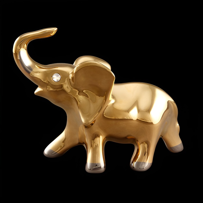 Elephant statuette with Swarovski crystals