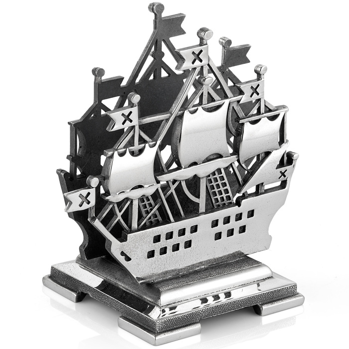 Stand for business cards "Leningrad" made of silver