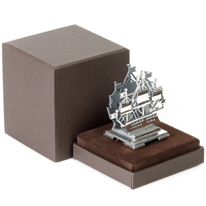 Stand for business cards "Leningrad" made of silver