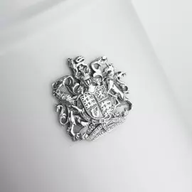 Пивная фарфоровая кружка "Британия" с серебряной накладкой