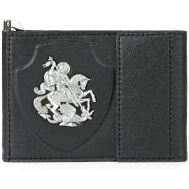 Зажим для денег "Георгий Победоносец" из телячьей кожи Зажим для денег "Георгий Победоносец" из телячьей кожи