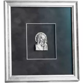 Настенное панно "Казанская Богоматерь" с серебром