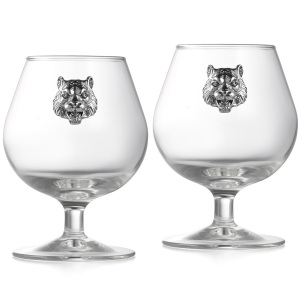 A set of cognac glasses "Tiger" for 2 persons