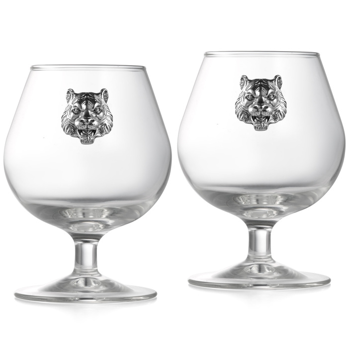 A set of cognac glasses "Tiger" for 2 persons