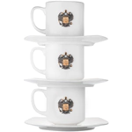 A set of porcelain coffee cups "Rodina" for 3 persons