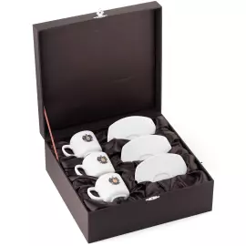 Набор фарфоровых кофейных чашек "Родина" на 3 персоны