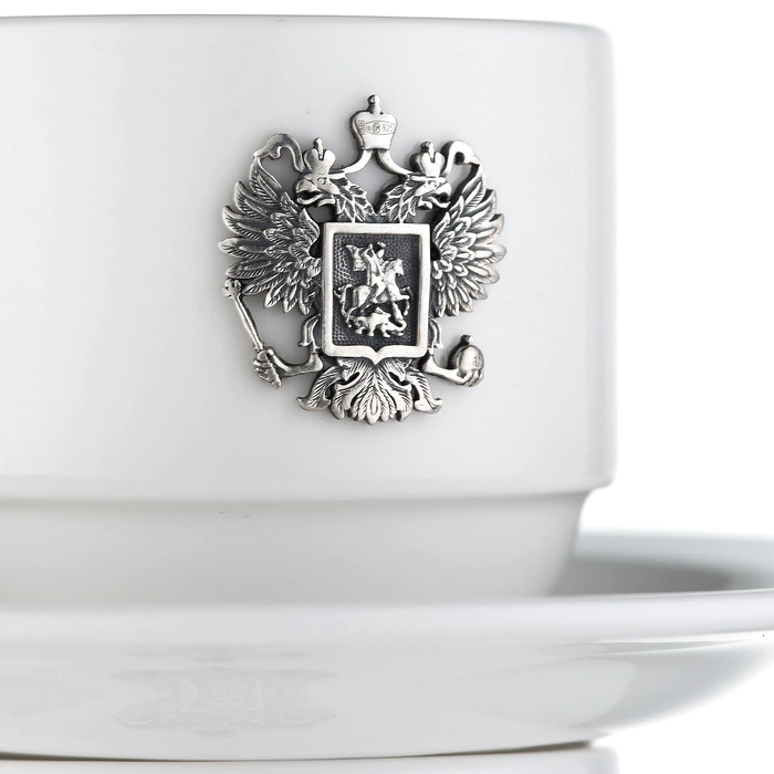 A set of porcelain coffee cups "Derzhava" for 3 persons