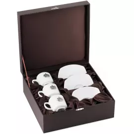 Набор фарфоровых кофейных чашек "Корона" на 3 персоны