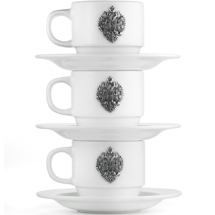 Porcelain coffee set "Empire" for 3 persons