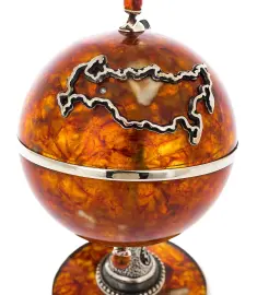 Amber souvenir "Globus"