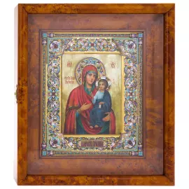 Icon of the Most Holy Theotokos of Iveria with mother of pearl