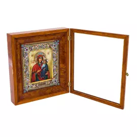 Icon of the Most Holy Theotokos of Iveria with mother of pearl