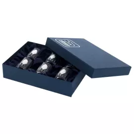 A set of glasses for vodka "Vinograd" with silver plating, for 6 people