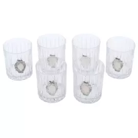 A set of glasses for vodka "Vinograd" with silver plating, for 6 people