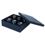 A set of glasses for cognac "Grapes" with silver plating, for 6 people