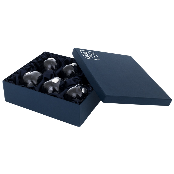 A set of glasses for Faberge cognac with silver plating, for 6 people