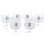 A set of glasses for Faberge cognac with silver plating, for 6 people