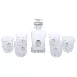 Faberge whiskey set with silver plating, for 6 persons