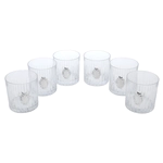 A set of glasses for whiskey "Grapes" with silver plating, for 6 people