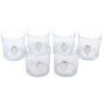 A set of glasses for whiskey "Grapes" with silver plating, for 6 people