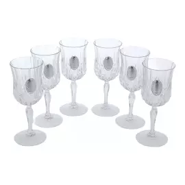 A set of Faberge wine glasses with silver plating, for 6 people